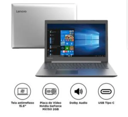 Notebook Lenovo Intel Core i5 8GB 1TB Placa de Vídeo 2GB MX150 Tela 15.6" Windows 10 Ideapad 330 81FE0001BR