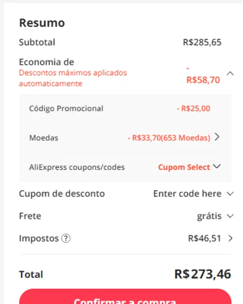 Imagem na descrição da promoção