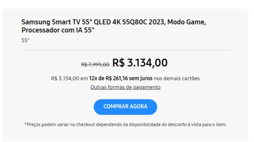 Imagem na descrição da promoção