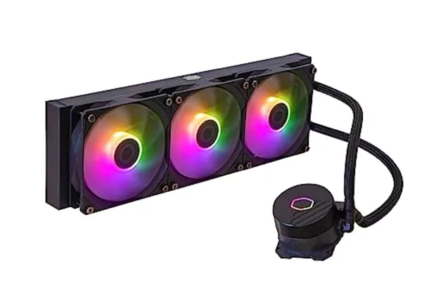 Water Cooler Cooler Master MasterLiquid 360L Core, ARGB, Intel LGA 1700, 1200 e AMD AM5 e AM4, Preto - MLW-D36M-A18PZ-R1