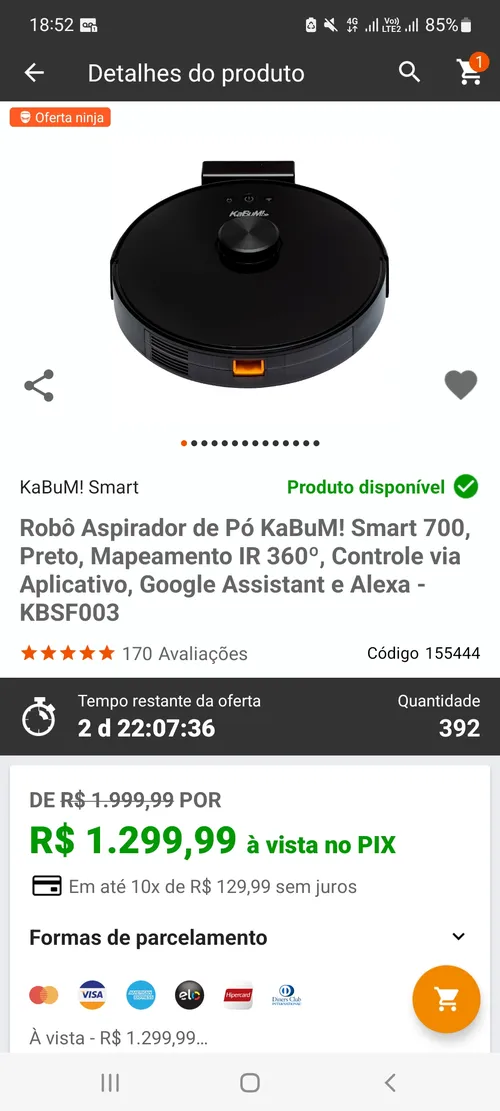 Imagem na descrição da promoção