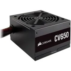 Fonte Corsair CV650, 650W, 80 Plus Bronze - R$428