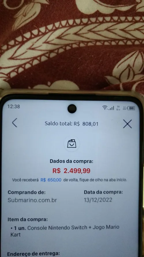 Imagem na descrição da promoção