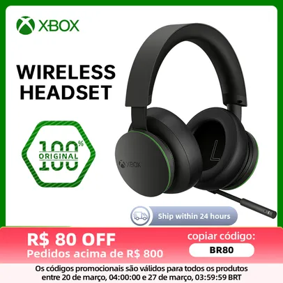 Headset Sem Fio XBOX Microsoft