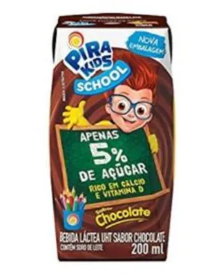 [PRIME] Bebida Láctea Sabor Chocolate Pirakids School 200ml
