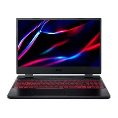 Notebook Gamer Acer Nitro 5 Intel Core i7-12650H, 8GB RAM, GeForce RTX 3050, SSD 512GB, 15,6 Full HD 144Hz, Win 11 Home, Preto - AN515-58-78BZ