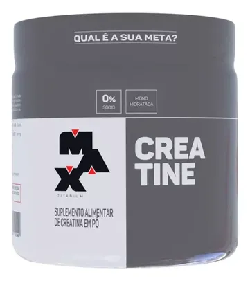 Suplemento Monohidratada em Pó Max Titanium  Pote 3000mg Pó sem Sabor