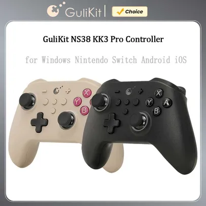 (Taxa inclusa) GuliKit-KingKong 3 Pro Gamepad com Joysticks Efeito Hall e Gatilhos, NS38, Windows, Nintendo Switch, Android, iOS