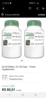 Kit 2X Dilatex 2X 152 Caps Power Supplements - R$80