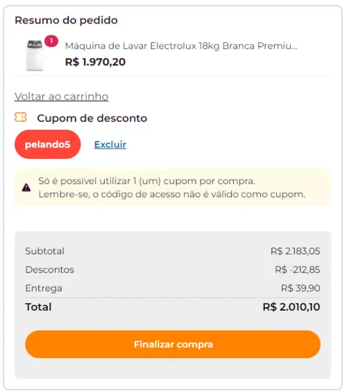 Imagem na descrição da promoção