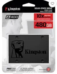 SSD Kingston A400 480GB - 500mb/s para Leitura e 450mb/s para Gravação