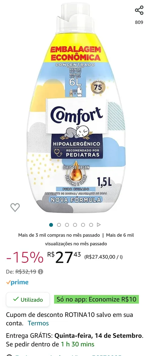 Imagem na descrição da promoção