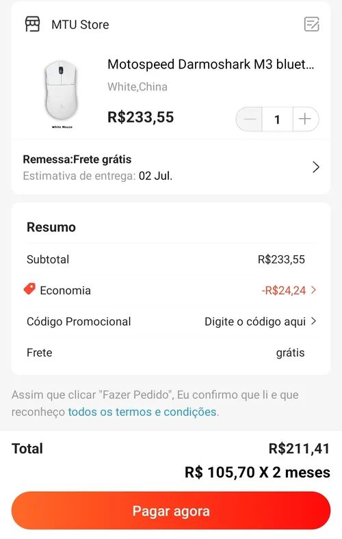 Imagem na descrição da promoção