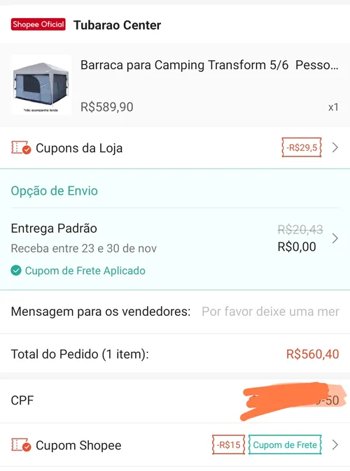 Imagem na descrição da promoção