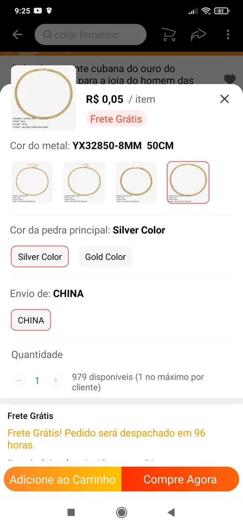 Imagem na descrição da promoção