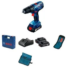 Parafusadeira e Furadeira de Impacto de ½" Bosch (2 Baterias) + Kit de acessórios e Maleta - R$796