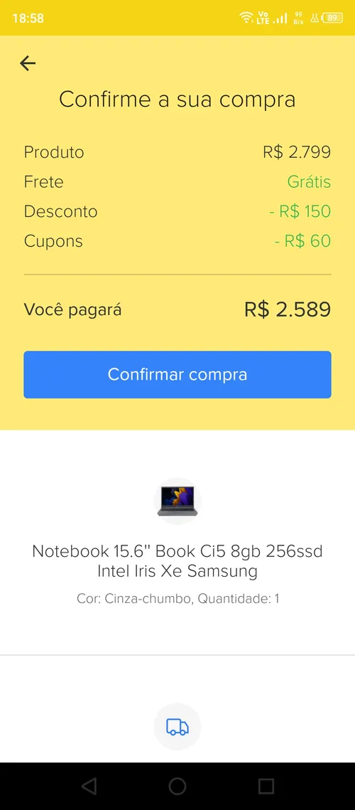 Imagem na descrição da promoção