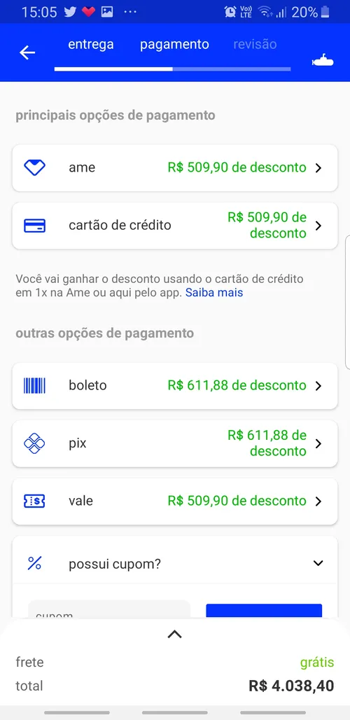 Imagem na descrição da promoção