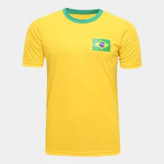 Camisa Brasil Torcedor Masculina - Amarelo por R$ 4