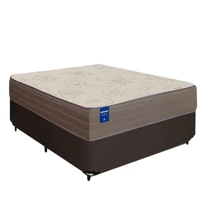 Cama Box Casal Colchão De Espuma D33 Semi Ortopédico Extra Firme Orthotec 138x188x68cm Inducol Marro