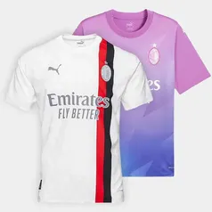 Kit Camisa Milan Away + Camisa Milan Third 23/24 Masculina