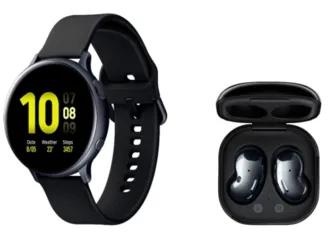 Galaxy Watch Active 2 - Preto + Galaxy Buds Live por R$1065,15 a vista