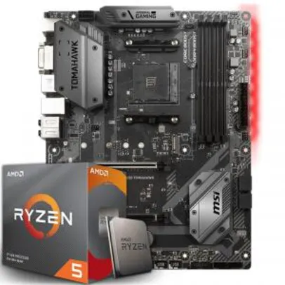 Saindo por R$ 2189: Kit Upgrade Placa Mãe MSI B450 Tomahawk AMD AM4 + Processador AMD Ryzen 5 3600 3.6GHz | Pelando