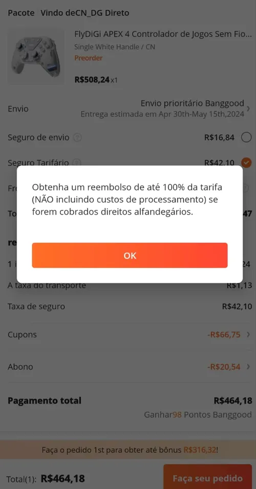 Imagem na descrição da promoção