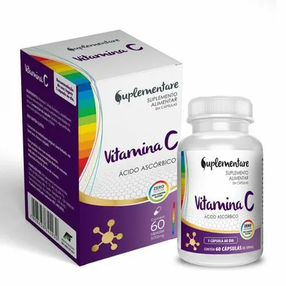 Vitamina C Suplementare 500mg 60 Cápsulas | R$20