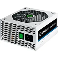 Fonte Gamemax GM500 500W, 80 Plus Bronze, PFC Ativo, White - R$280