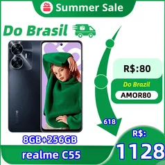 Smartphone Realme C55 8/256GB Versão Global 