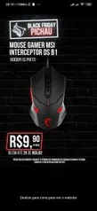 Mouse Gamer MSI Interceptor DS B1 1600DPI US Preto MSI-DS-B1 | R$10