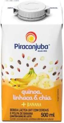 Bebida Láctea Quinoa Linhaça E Chia Sabor Banana Piracanjuba 500Ml