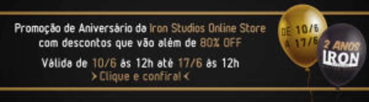 Site da Iron Studios com até 80% OFF