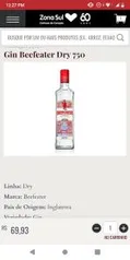 Gin Beefeater Dry 750ml | R$70