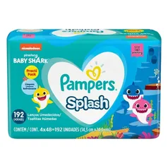 (APP+CUPOMDESAFIO) 2 PACOTES C/Toalhinhas Umed Pampers Splash C/192 | R$22