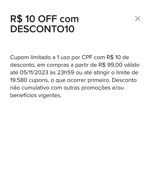 Imagem na descrição da promoção