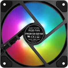 Cooler para Gabinete Riotoro Quiet Storm, LED RGB 120mm, FRGB-QS120