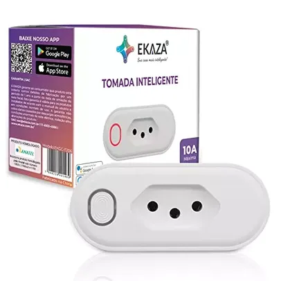 [Envio do Brasil] TOMADA INTELIGENTE EKAZA WI-FI, COMPATIVEL COM ALEXA E GOOGLE ASSISTENTE