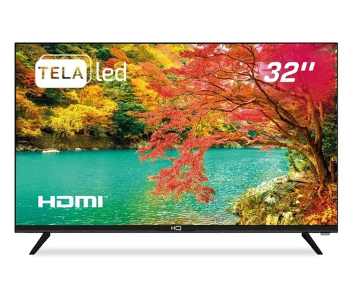 TV LED 32&quot; HQ HQTV32 Resolução HD com Conversor Digital 2 HDMI 2 USB Recepção Digital