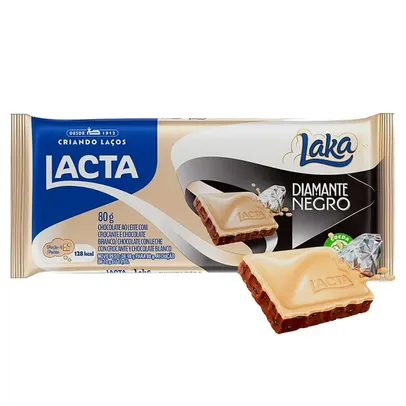 [Leve 4/REGIONAL]  Chocolate ao Leite e Branco Laka + Diamante Negro Lacta 80g