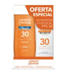 Protetor Solar FPS 30 Corporal 200ml e Facial 50g Cenoura e Bronze