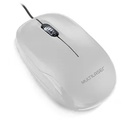 Mouse com fio Classic Box Óptico USB 1200dpi Branco MO294