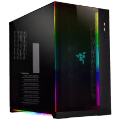 Gabinete Gamer Lian Li Dynamic Razer Edition RGB, Mid Tower, Vidro Temperado, Black, Sem Fonte