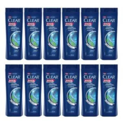 Kit com 12 Shampoo Clear Ice Cool Menthol 200ml R$ 14