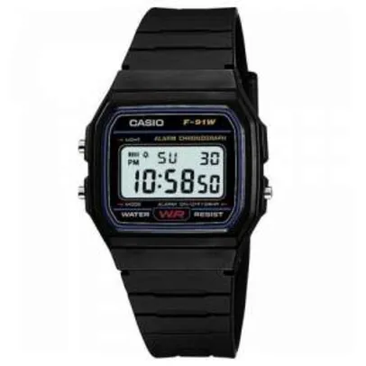 [Extra] Relógio Masculino Digital Casio F91W1DG - Preto por R$ 47
