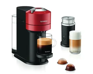 Kit Cafeteira Nespresso Vertuo Next (Cereja ou Preta) + Aeroccino 3 (110V ou 220V) + Voucher R$150