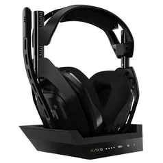 Headset Sem Fio ASTRO Gaming A50 + Base Station Gen 4 com Áudio Dolby/Dolby Atmos para Xbox Series, Xbox One, PC, Mac - Preto/Dourado - 939-001681