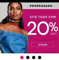 Todo site Marisa com 20% OFF