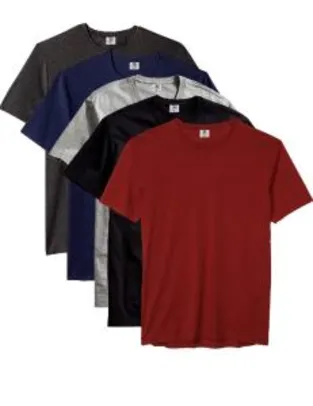 Kit com 5 Camisetas Masculina Básica Algodão Premium | R$120
